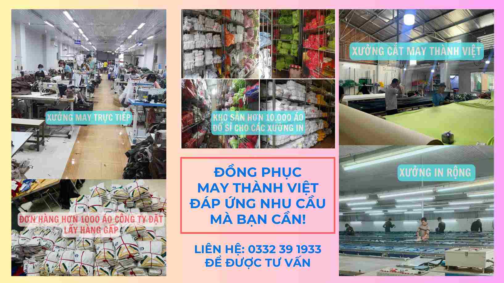 Xưởng may áo thun đồng phục đẹp