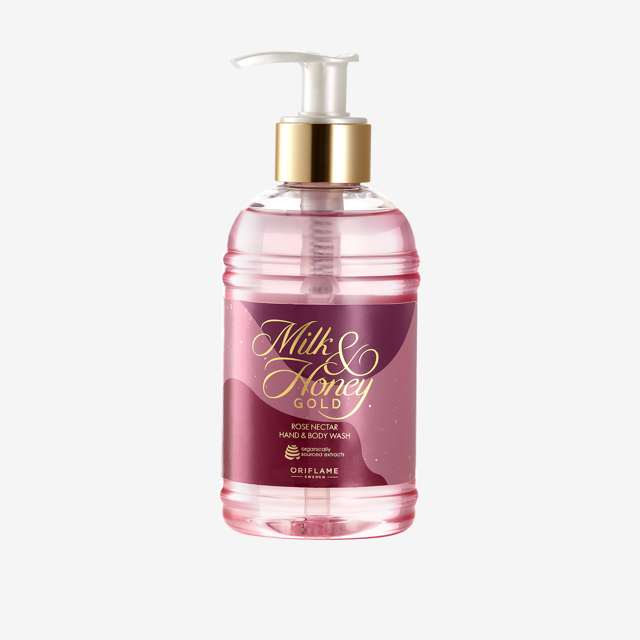 Sữa tắm & Nước rửa tay Milk and Honey Gold Rose Nectar Hand and Body Wash từ Sữa và Mật Ong cùng hương Hoa Hồng – 300ml - 42867 Oriflame