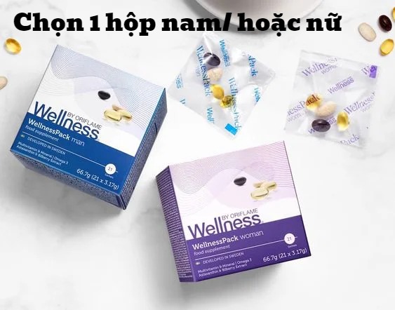 Combo 1 wellness pack + 1 wellness shake bất kỳ