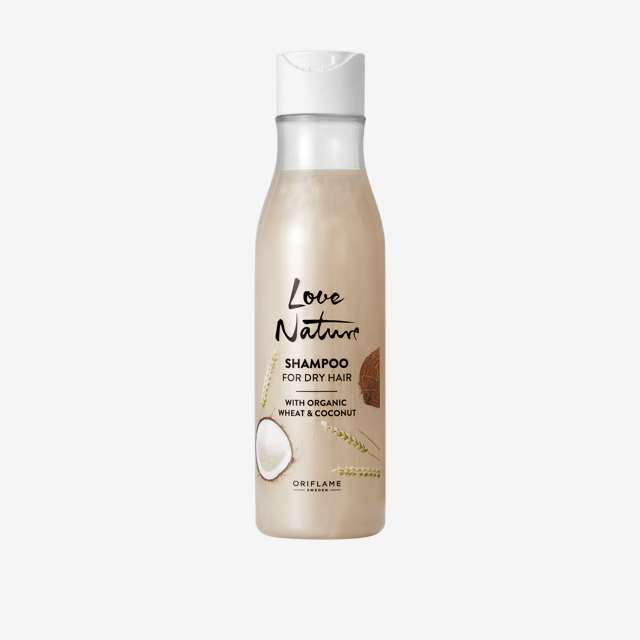 Dầu gội Love Nature Shampoo For Dry Hair with Organic Wheat and Coconut dầu dừa và lúa mì hữu cơ – 250ml - 41292 Oriflame