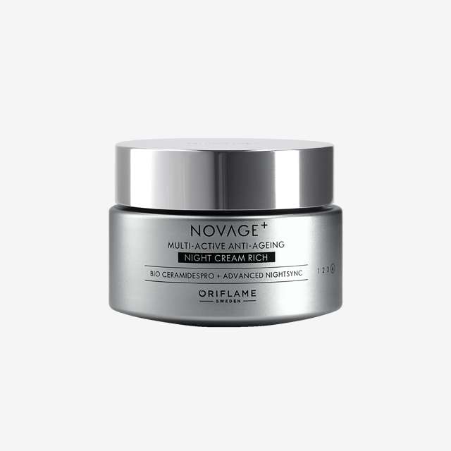 Kem dưỡng đêm chống lão hoá  Novage+ Multi Active Anti Ageing Night Cream Rich cải thiện 10 dấu hiệu lão hoá và làm sáng da – 50ml - 41058 Oriflame