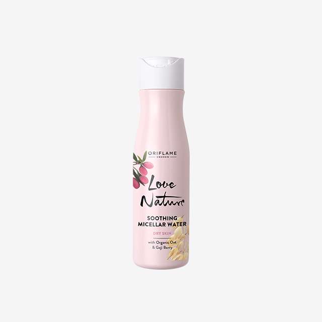 Nước rửa mặt Love Nature Soothing Micellar Water with Organic Oat & Goji Berry cho da khô đến rất khô 150ml - 46020 Oriflame