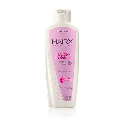 Dầu gội HairX Advanced Care Gloss&Moisture Hydrating Shampoo làm mượt tóc thường/khô hàng ngày – 32900 Oriflame
