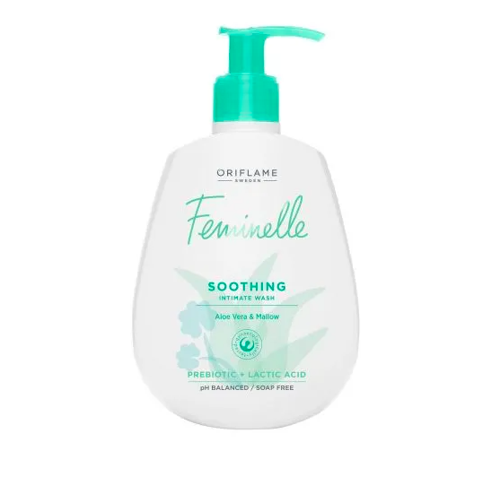 Dung dịch vệ sinh phụ nữ Feminelle Soothing Intimate Wash Aloe Vera & Mallow – 34499 Oriflame