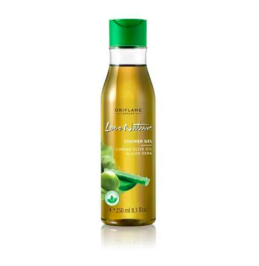 Gel tắm Love Nature Shower Gel Caring Olive Oil & Aloe Vera – 32608 Oriflame