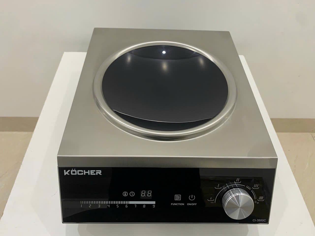 Bếp từ công nghiệp Kocher CI-3500C mặt kính lõm chịu lực công suất 3500W