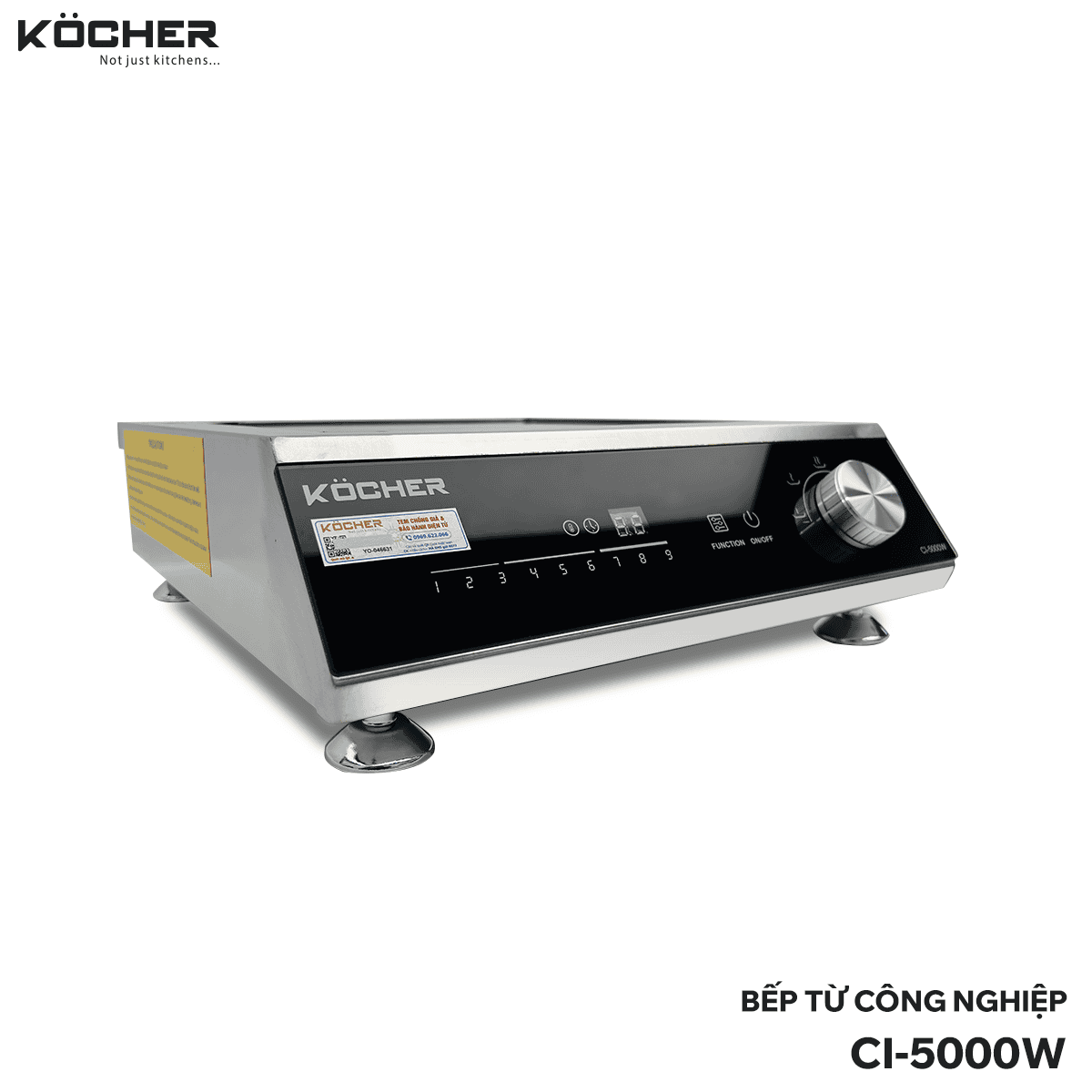 Bảng điều khiển bếp từ công nghiệp Köcher CI-5000W hẹn giờ 99 phút