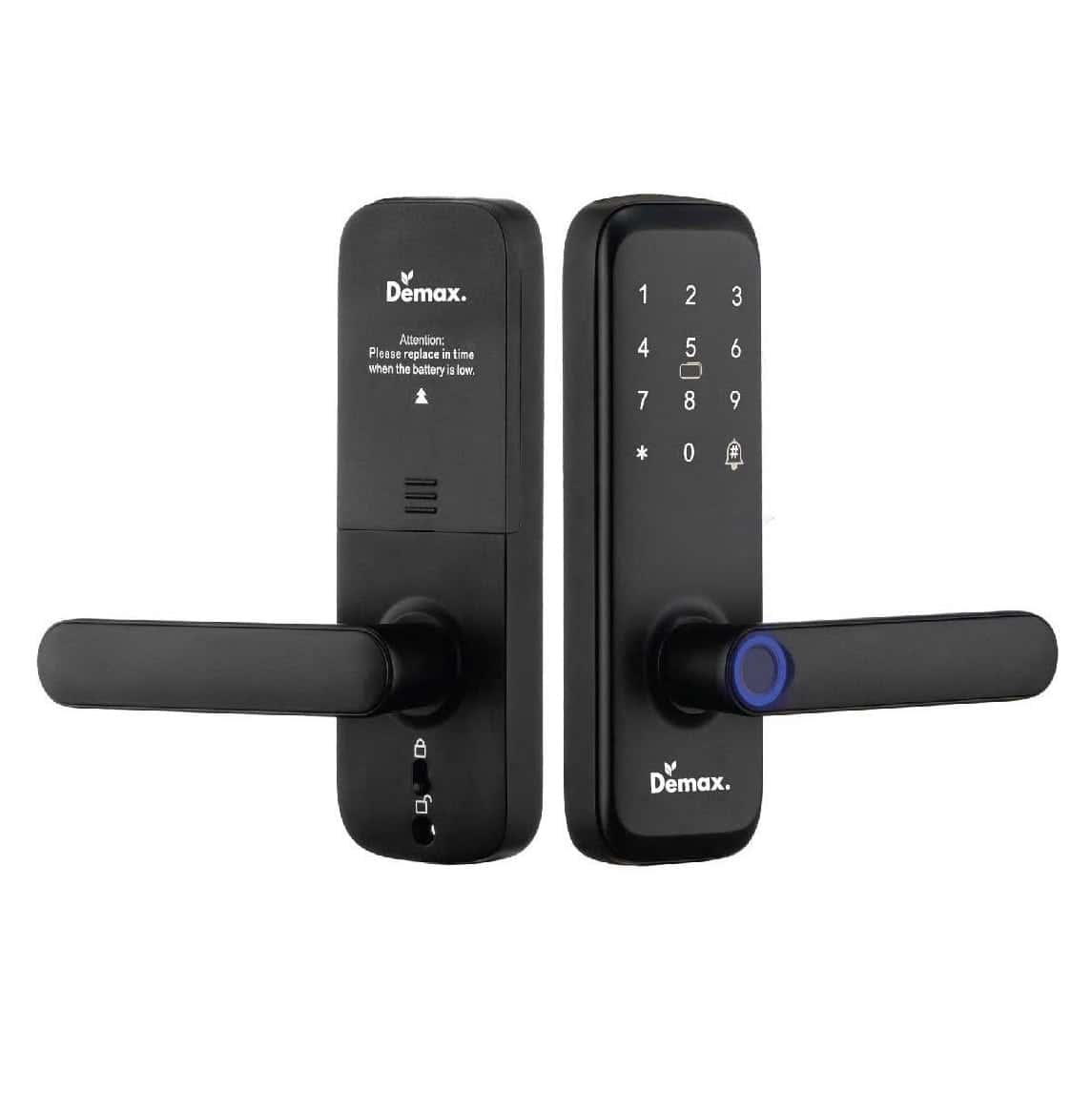 Khóa điện tử Demax EL-B05 SG vân tay Wifi màu đen mờ - MitaPlus TP.HCM