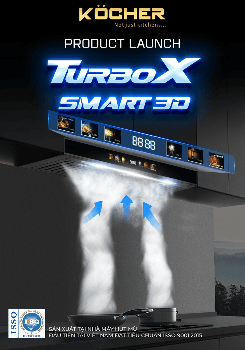 Máy hút mùi kocher turbo smart 3D 