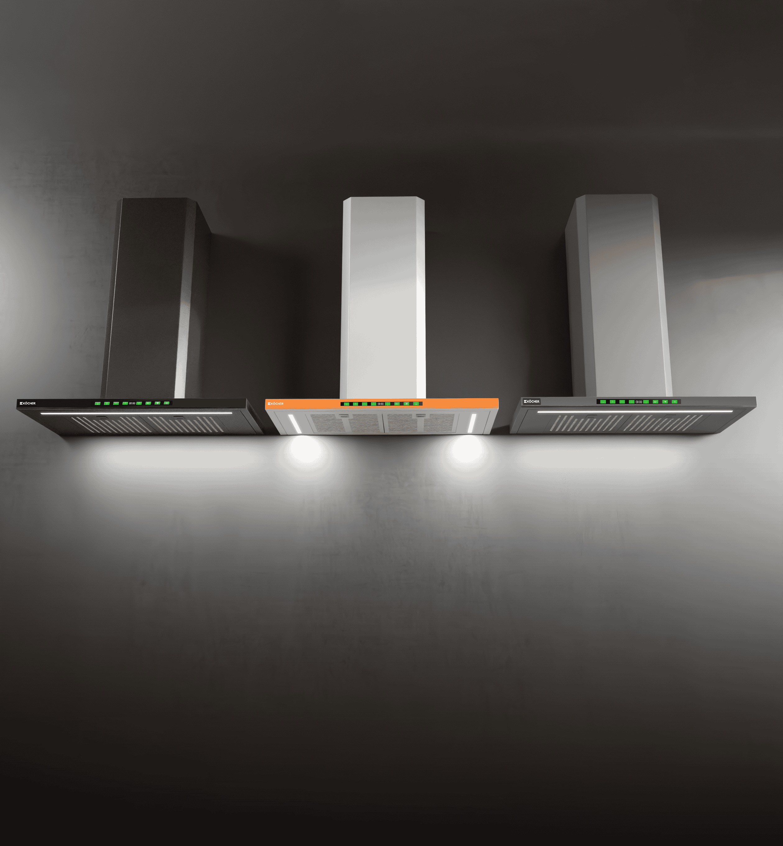 máy hút mùi kocher luvia series sử dụng động cơ DC BLDC