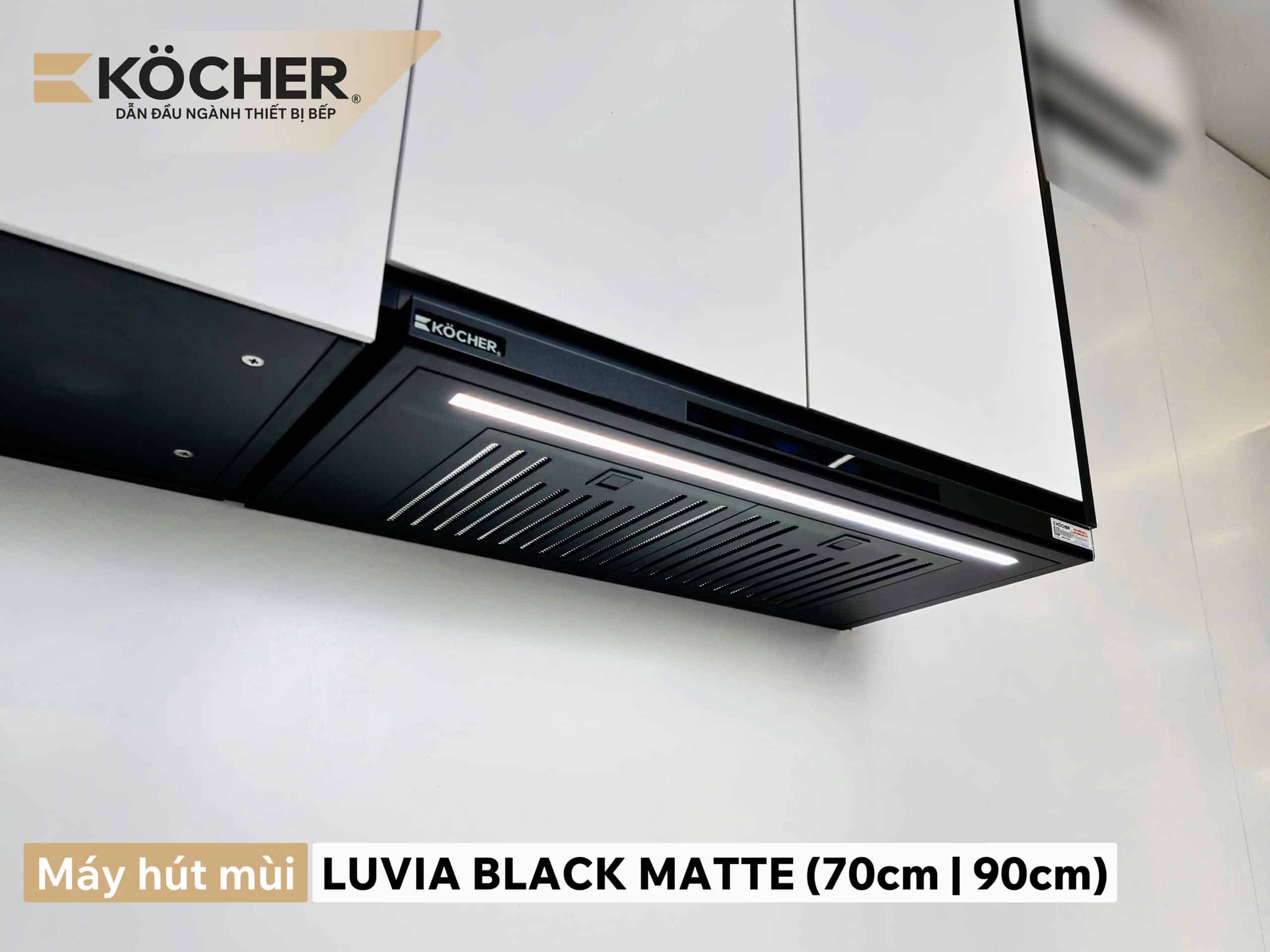 Máy hút mùi kocher luvia black matte