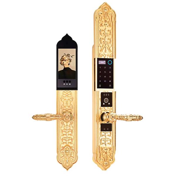 Khóa cửa đại sảnh biệt thự EL9882 24K BRASS - Khóa điện tử Demax