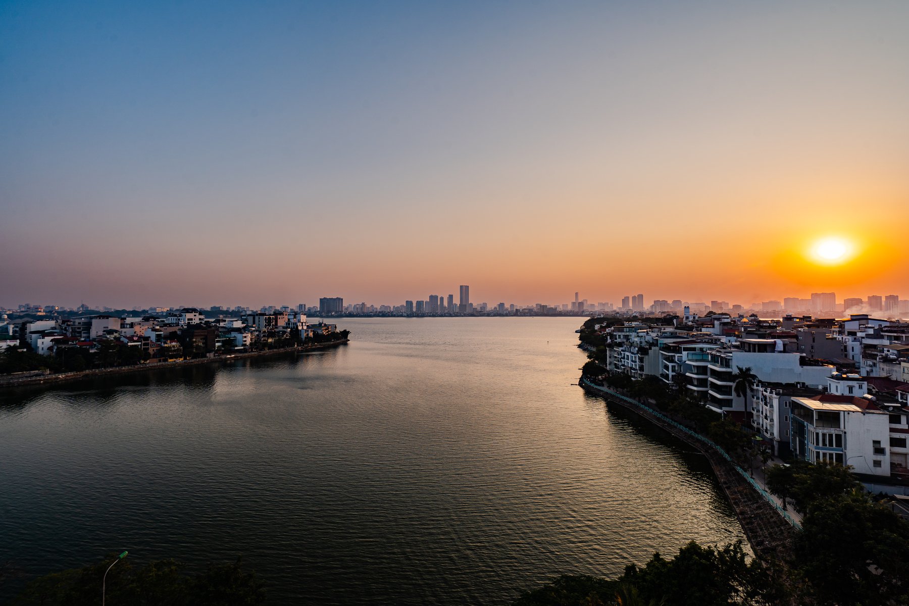 There is a surprisingly beautiful West Lake in the heart of Hanoi