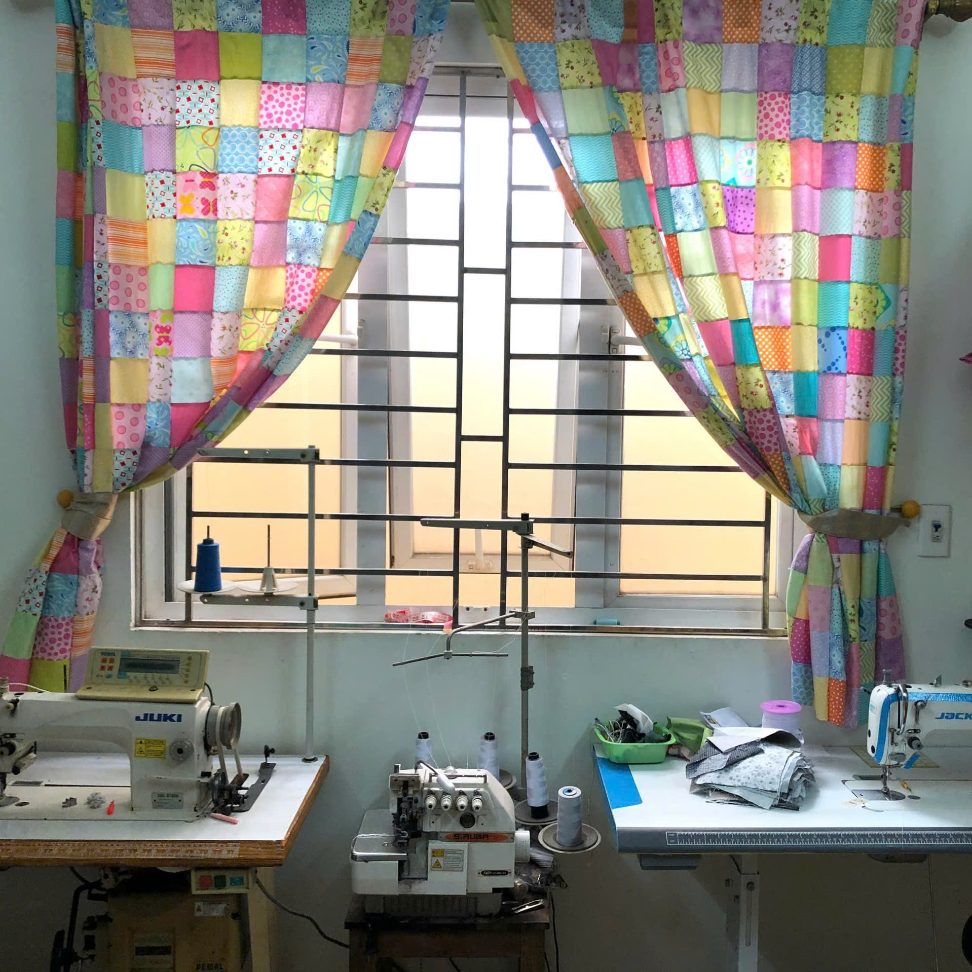 Sáng tạo trong chăn ga gối ghép vải, thủ công