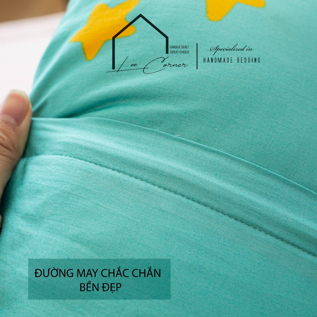 Gối em bé hình thú (bao gồm ruột) LEE CORNER, vải Thô lụa Hàn 100% cotton, ruột bông microfiber lông vũ nhân tạo