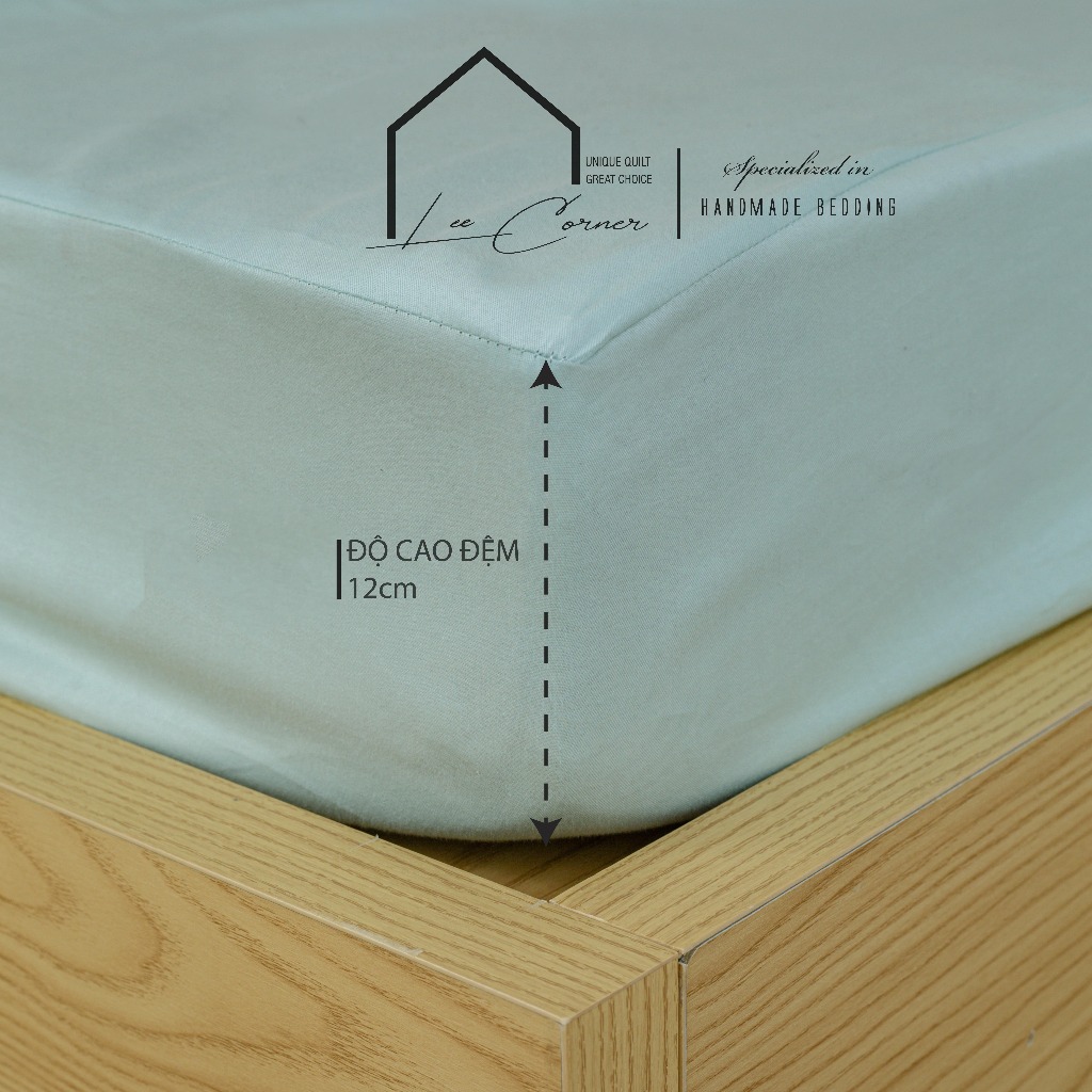 Ga giường Cotton cao cấp LEE CORNER, vải Thô lụa Hàn, drap giường size 2x2,2m