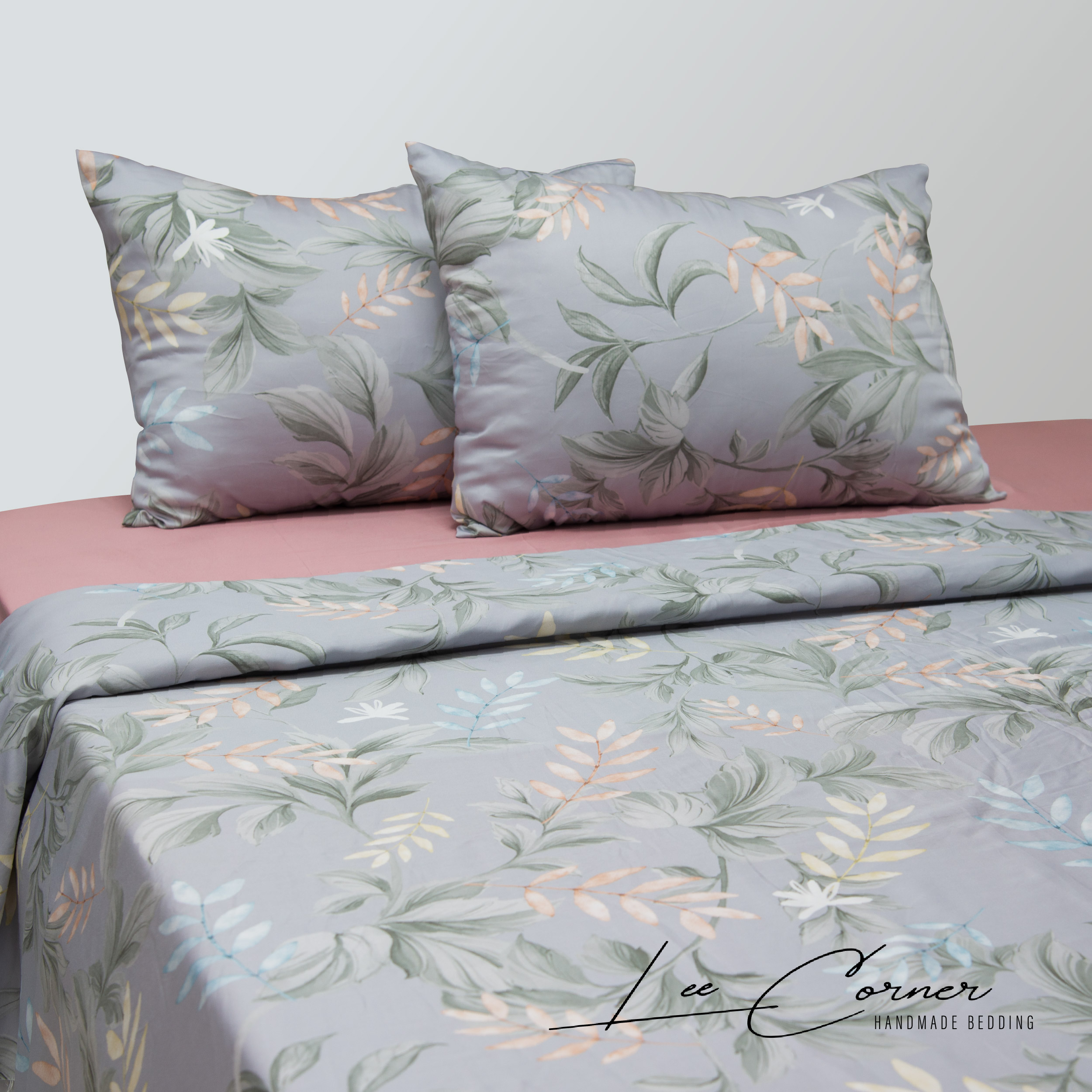 Bộ 3 món chăn gối Lụa Tencel 60s cao cấp LEE CORNER, 1 chăn 2 vỏ gối không lót bông mềm mịn thoáng mát 1m8x2m 2mx2m2 2m2x2m4