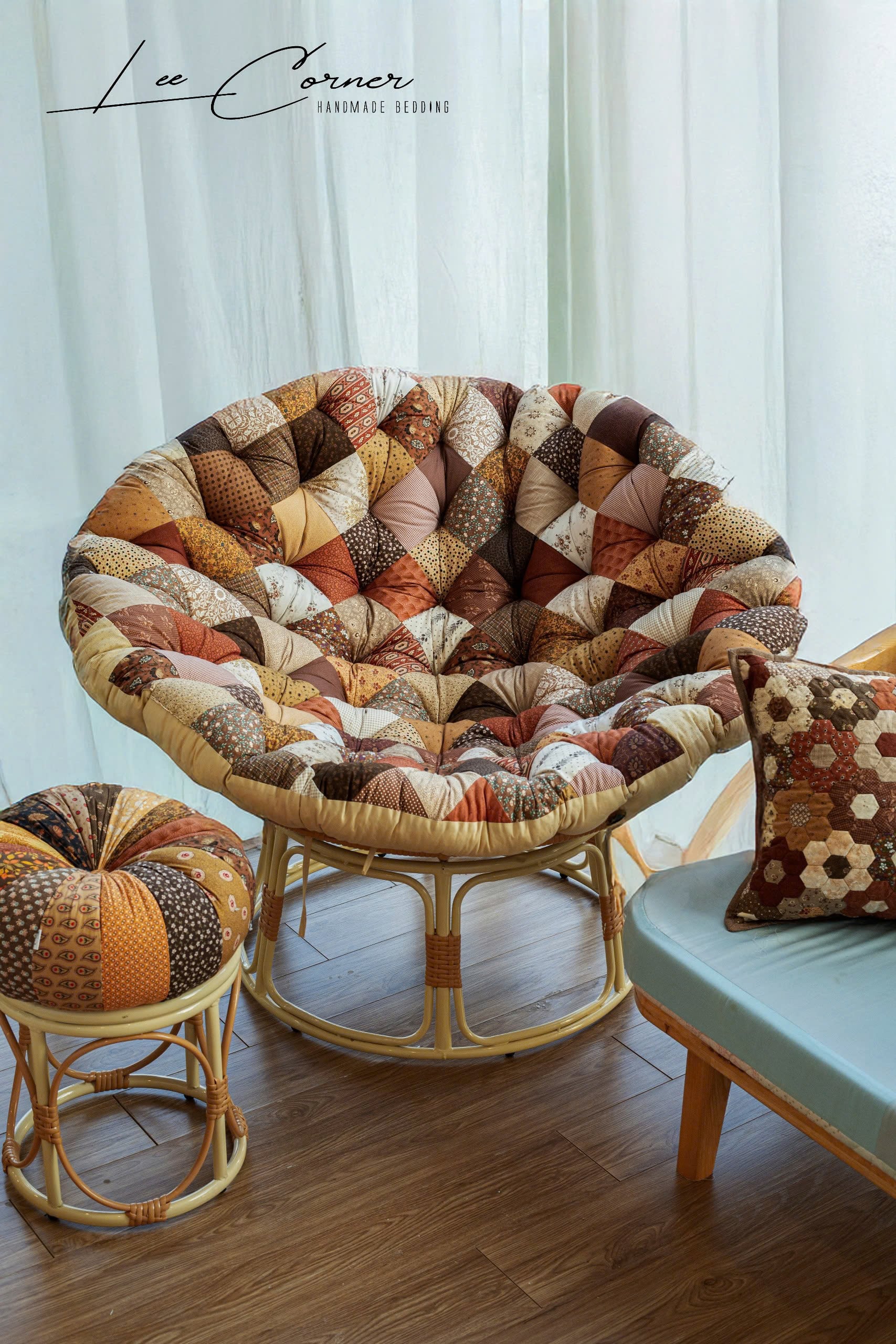 Ghế Papasan, trang trí decor phòng khách, phòng ngủ