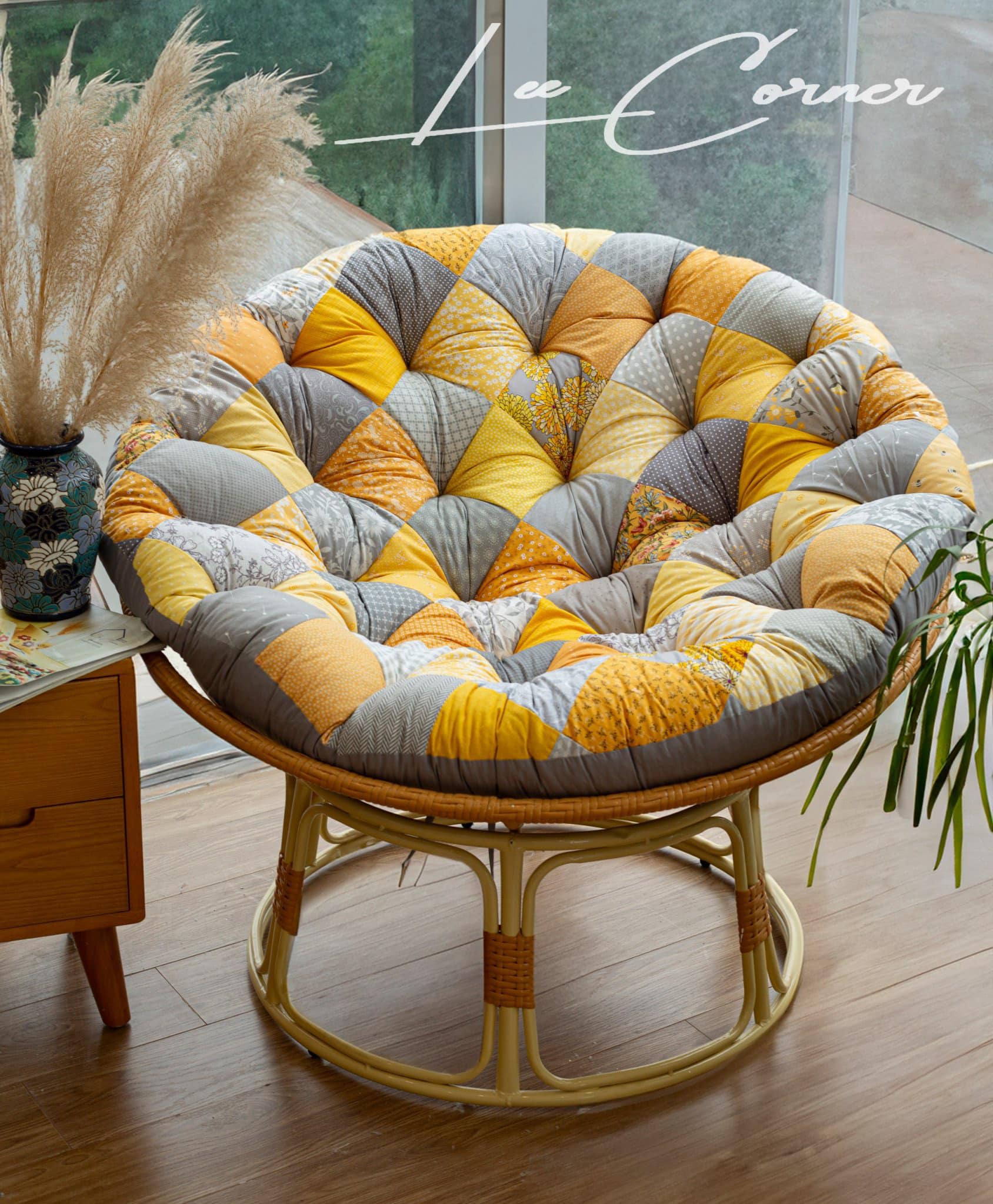 Ghế Papasan, trang trí decor phòng khách, phòng ngủ