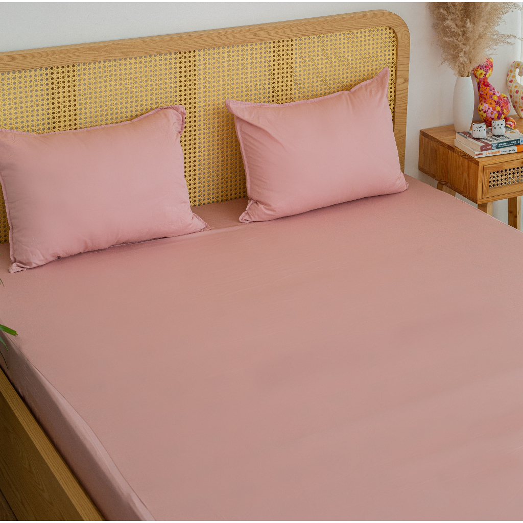 Ga giường Lụa Modal cao cấp LEE CORNER màu trơn, ga nệm 1m8 x 2m