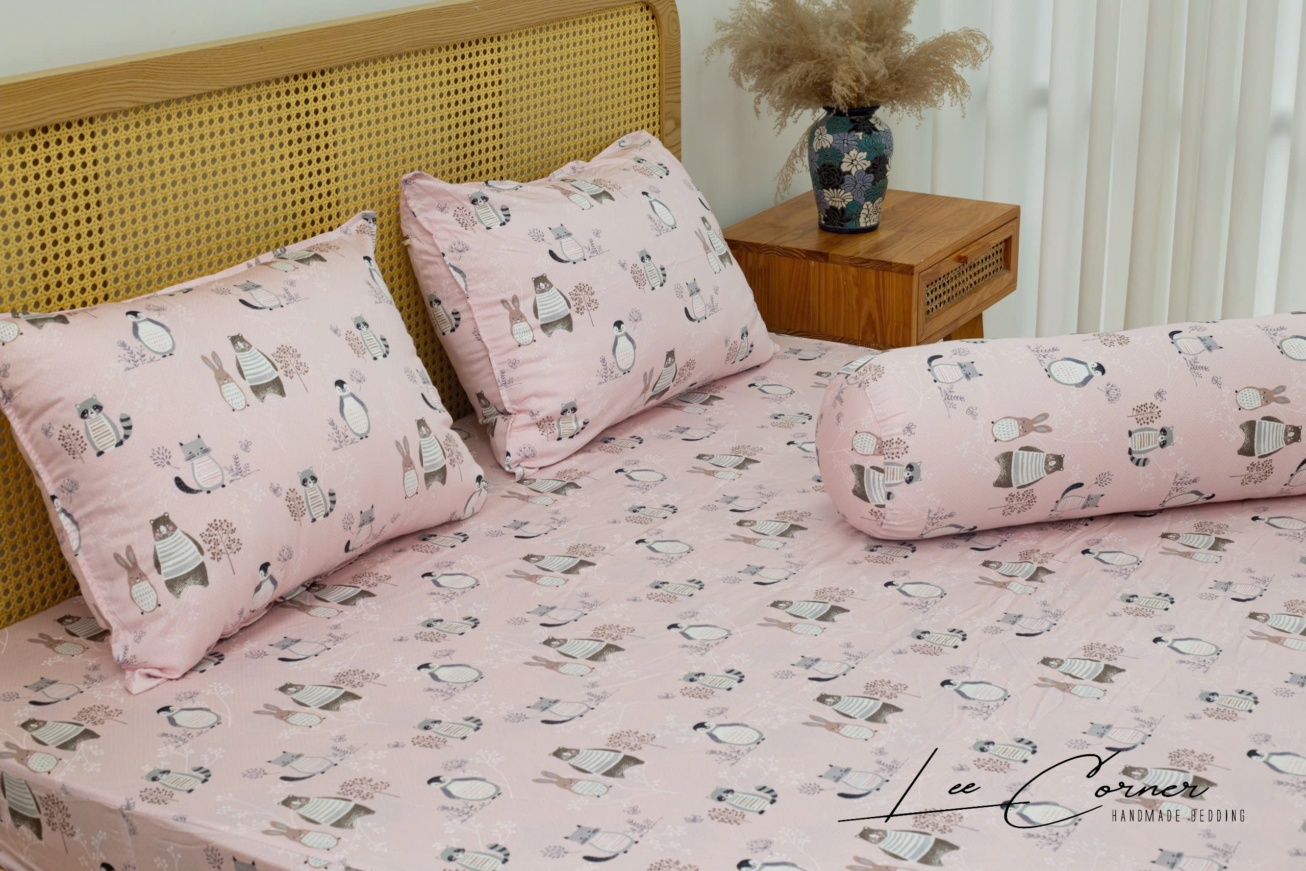 Ga giường đơn cho bé 1m2,1m4, 1m5x2m vải modal Hàn cao cấp LEE CORNER, vải kháng khuẩn, mềm mại, thoáng mát