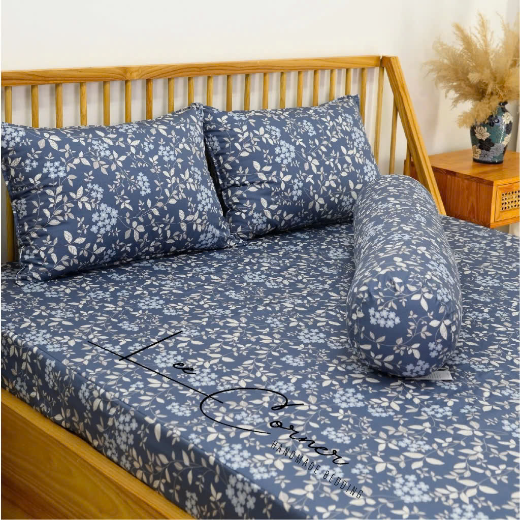 Ga giường Cotton cao cấp LEE CORNER, vải Thô lụa Hàn, drap giường size 1,2x9m 1,4x9m 1,5x9m