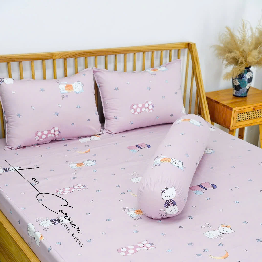 Ga giường Cotton cao cấp LEE CORNER nhiều hoạ tiết, ga nệm 1m8 x 2m