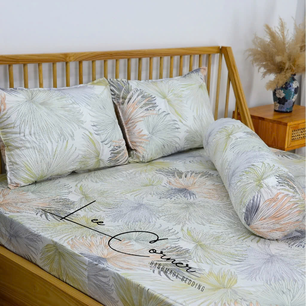 Ga giường Cotton cao cấp LEE CORNER nhiều hoạ tiết, ga nệm 1m8 x 2m