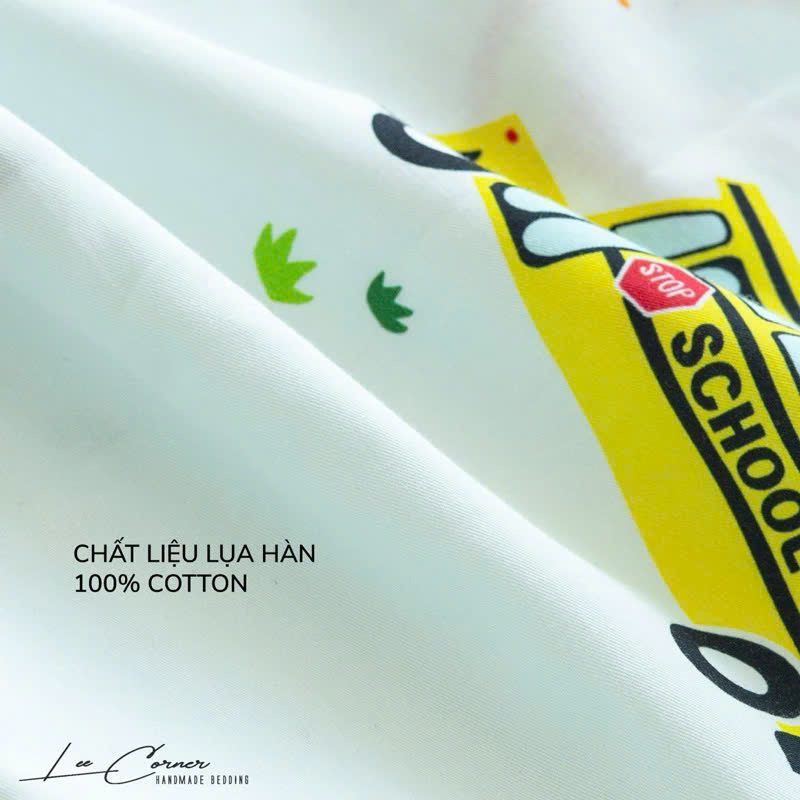 Ga giường Cotton Hàn cao cấp LEE CORNER, vải thoáng mát, không kích ứng da, thấm hút tốt