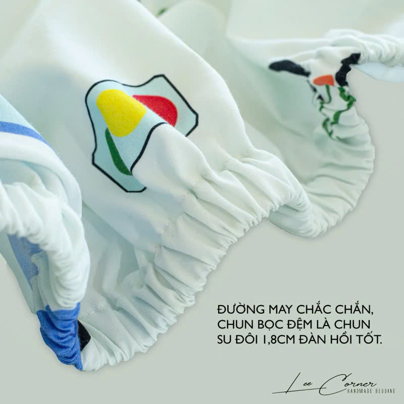 Ga giường Cotton Hàn cao cấp LEE CORNER, vải thoáng mát, không kích ứng da, thấm hút tốt