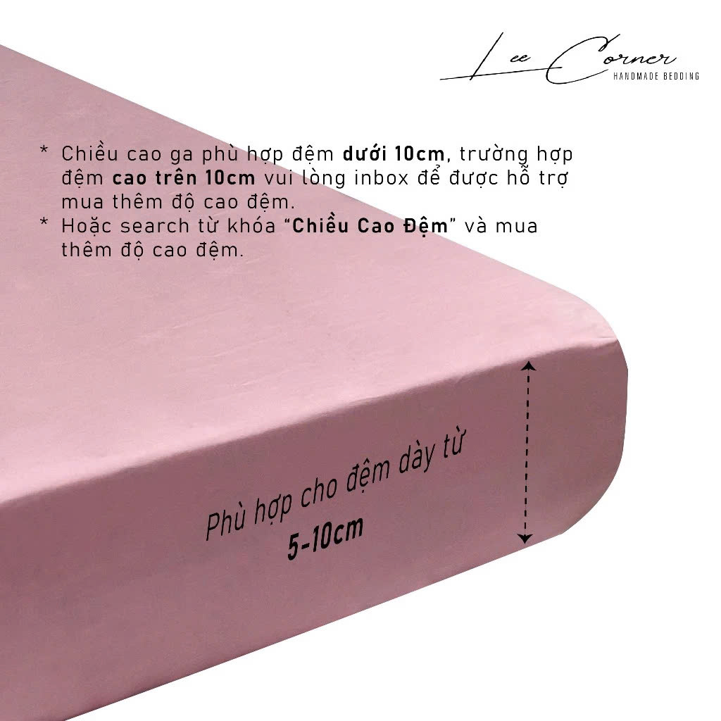 Ga giường Cotton Hàn cao cấp LEE CORNER, vải thoáng mát, không kích ứng da, thấm hút tốt