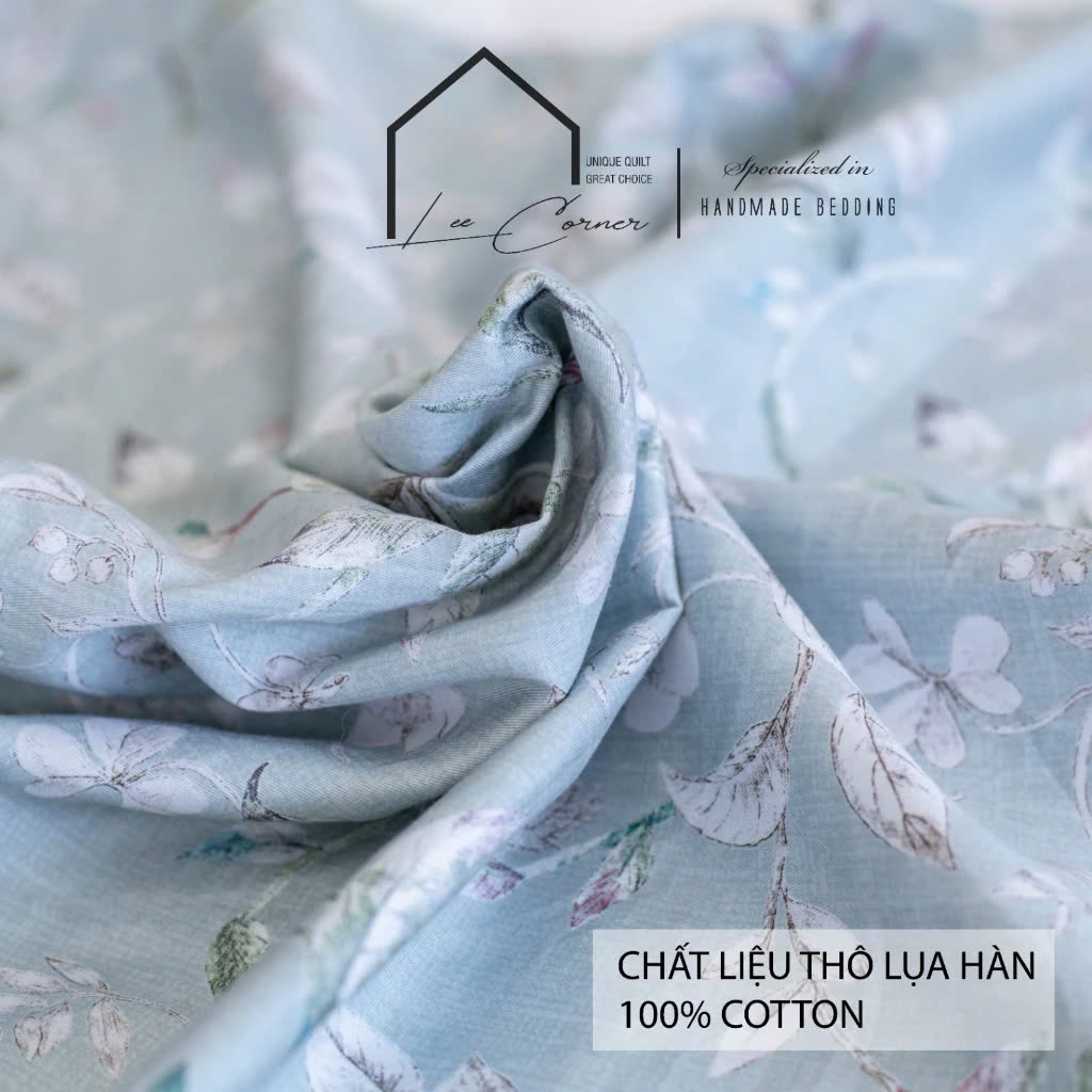 Ga giường Cotton cao cấp LEE CORNER nhiều hoạ tiết, ga nệm 2m2 x 2m