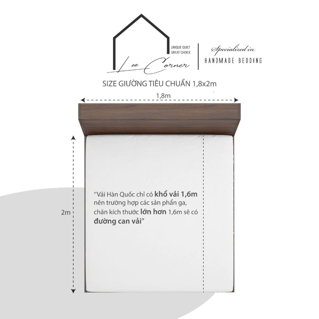 Ga giường Cotton cao cấp LEE CORNER nhiều hoạ tiết, ga nệm 1m8 x 2m
