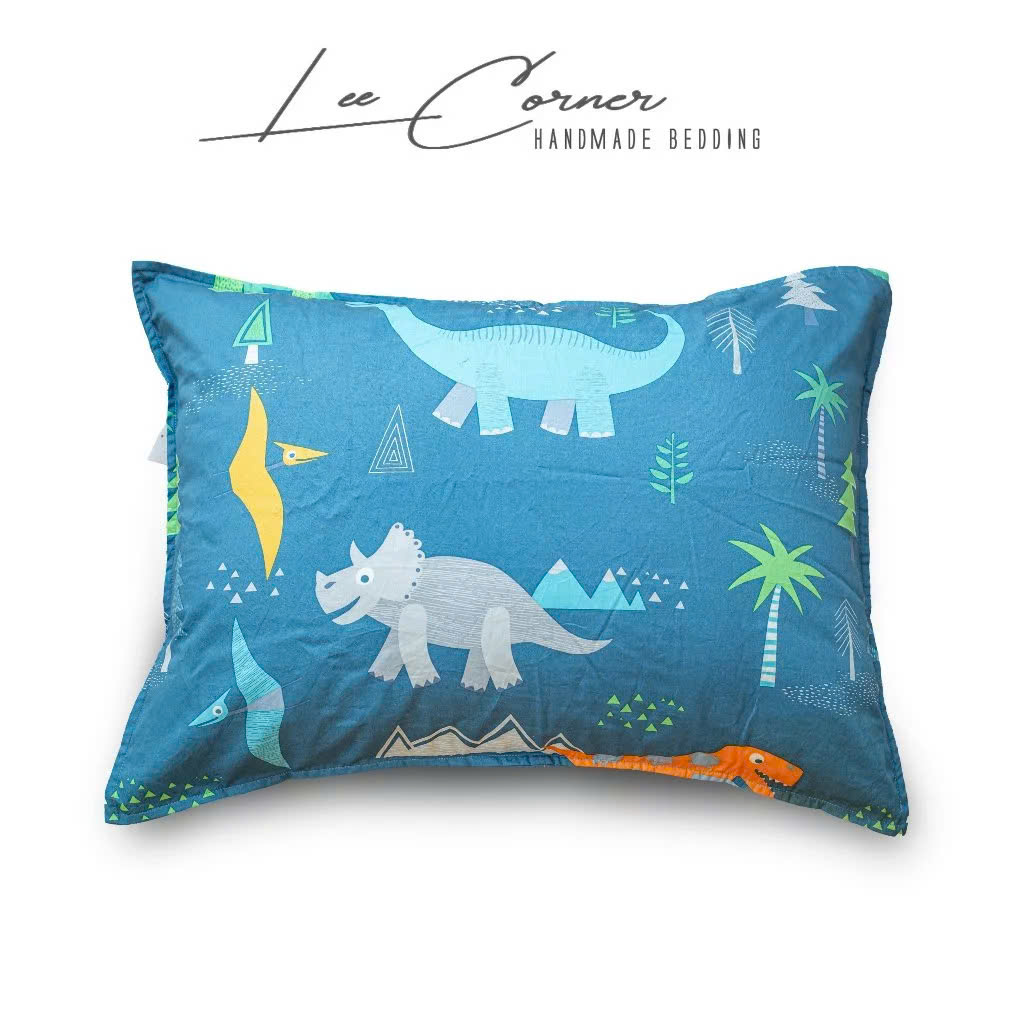 Vỏ Gối Nằm Cotton 35x50, 40x60, 50x70cm Cotton Thô lụa Hàn cao cấp LEE CORNER hoạ tiết, mềm mịn đủ size
