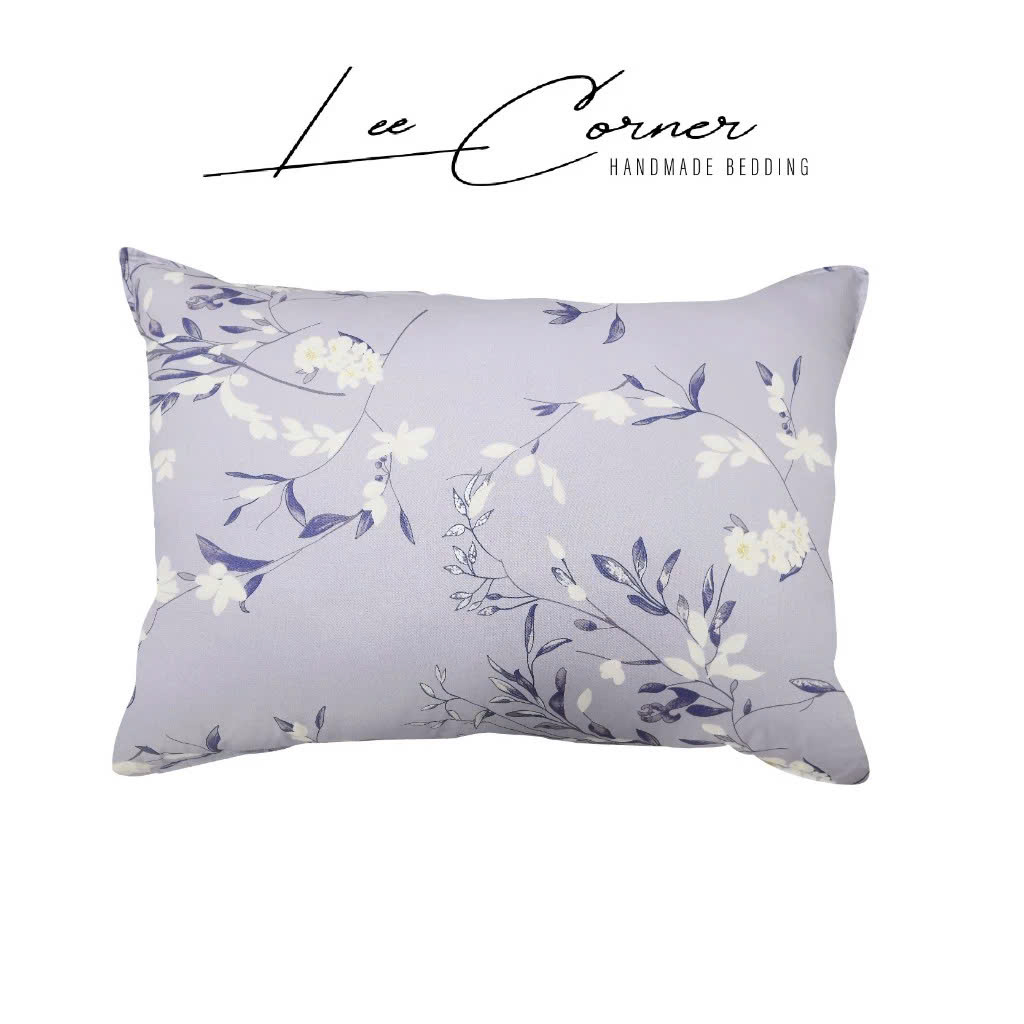 Vỏ Gối Nằm Cotton 35x50, 40x60, 50x70cm Cotton Thô lụa Hàn cao cấp LEE CORNER hoạ tiết, mềm mịn đủ size