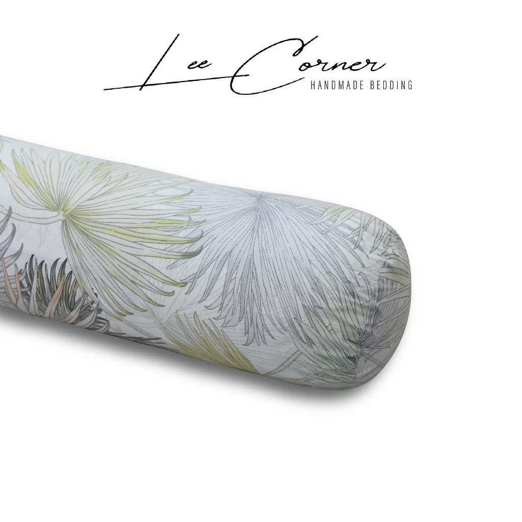 Vỏ Gối Ôm Cotton Thô lụa Hàn cao cấp LEE CORNER hoạ tiết, mềm mịn đủ size 60x80 70x100cm