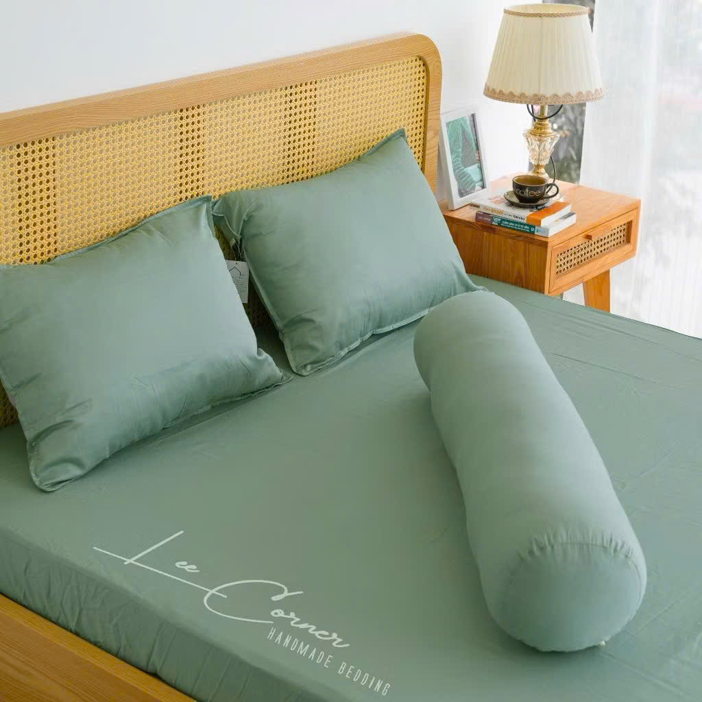 Ga giường Lụa Modal cao cấp LEE CORNER màu trơn, ga nệm 2 x 2m2