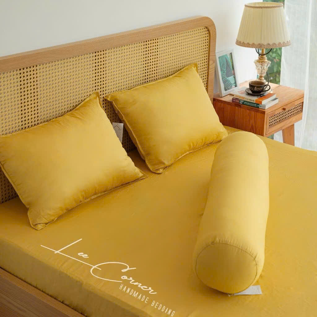 Ga giường Lụa Modal cao cấp LEE CORNER màu trơn, ga nệm 2 x 2m2