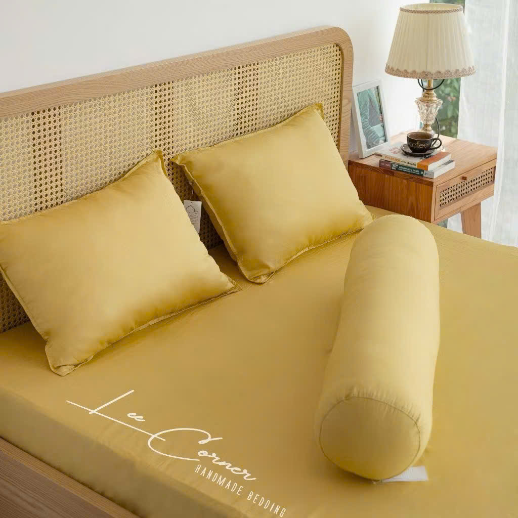Ga giường Lụa Modal cao cấp LEE CORNER màu trơn, ga nệm 1m8 x 2m