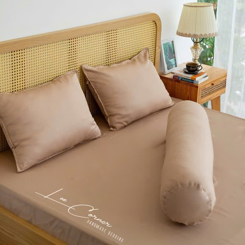 Ga giường Lụa Modal cao cấp LEE CORNER màu trơn, ga nệm 2 x 2m2