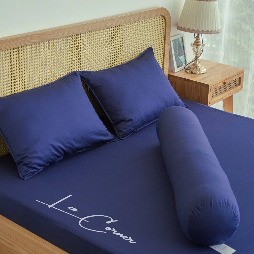 Ga giường Cotton cao cấp LEE CORNER, vải Thô lụa Hàn, drap giường size 1,2x1,9m 1,4x1,9m 1,5x1,9m