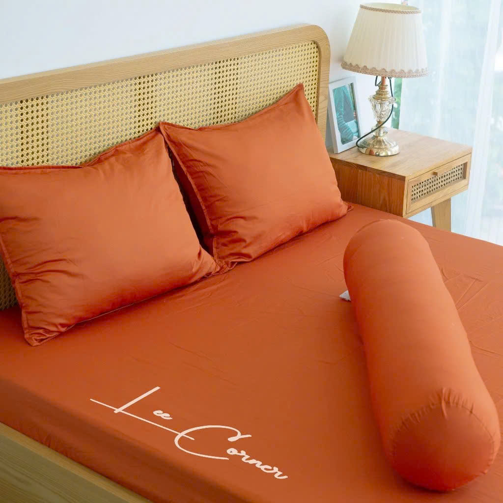 Ga giường Cotton cao cấp LEE CORNER, vải Thô lụa Hàn, drap giường size 1,2x1,9m 1,4x1,9m 1,5x1,9m