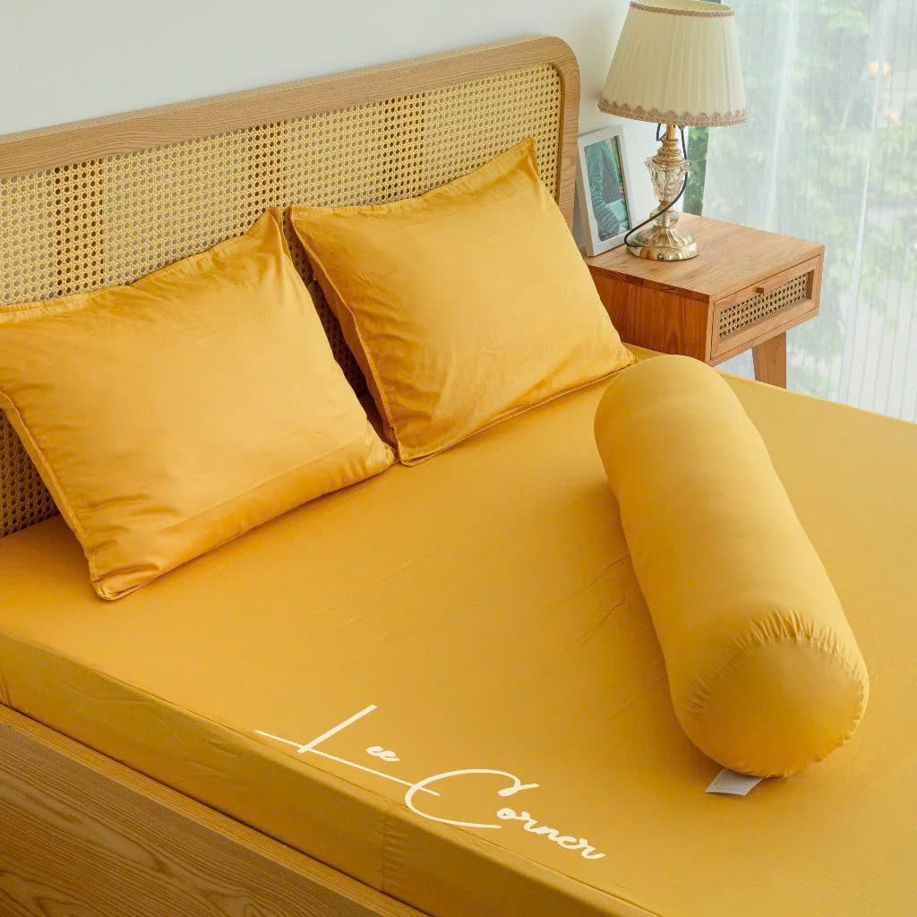 Ga giường Cotton cao cấp LEE CORNER, vải Thô lụa Hàn, drap giường size 1,2x1,9m 1,4x1,9m 1,5x1,9m