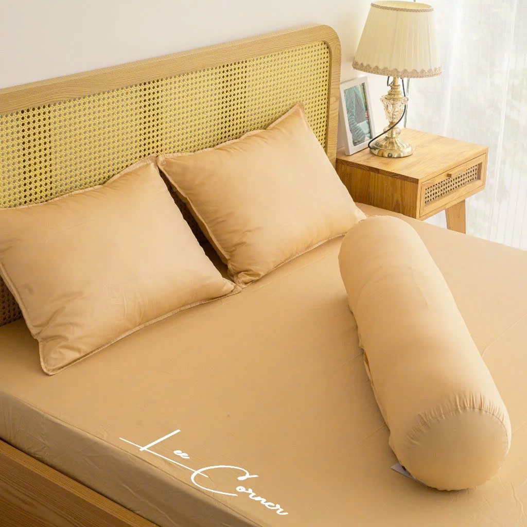 Ga giường Cotton cao cấp LEE CORNER, vải Thô lụa Hàn, drap giường size 1,8x2m