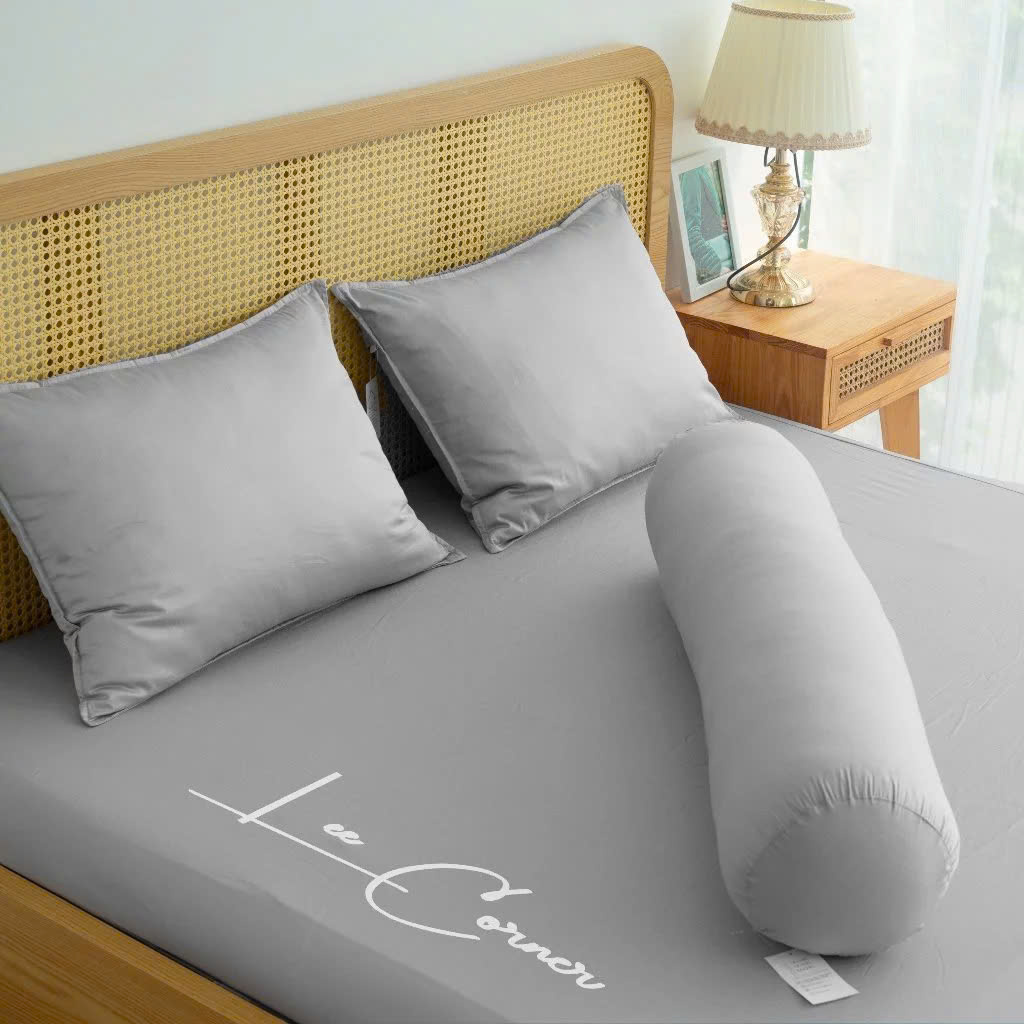 Ga giường Cotton cao cấp LEE CORNER, vải Thô lụa Hàn, drap giường size 2x2,2m