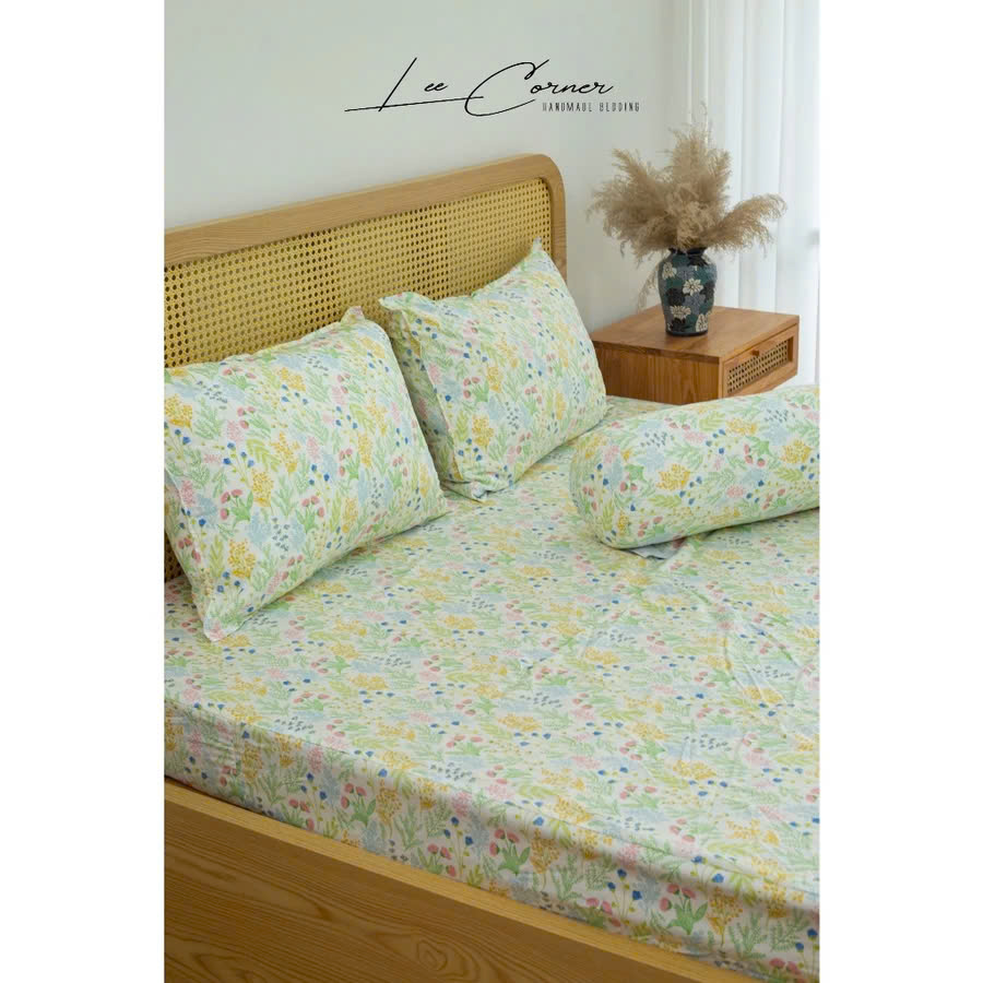 Ga giường đơn cho bé 1m2,1m4, 1m5x2m vải modal Hàn cao cấp LEE CORNER, vải kháng khuẩn, mềm mại, thoáng mát