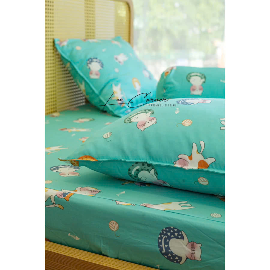 Ga giường đơn cho bé 1m2,1m4, 1m5x2m vải modal Hàn cao cấp LEE CORNER, vải kháng khuẩn, mềm mại, thoáng mát