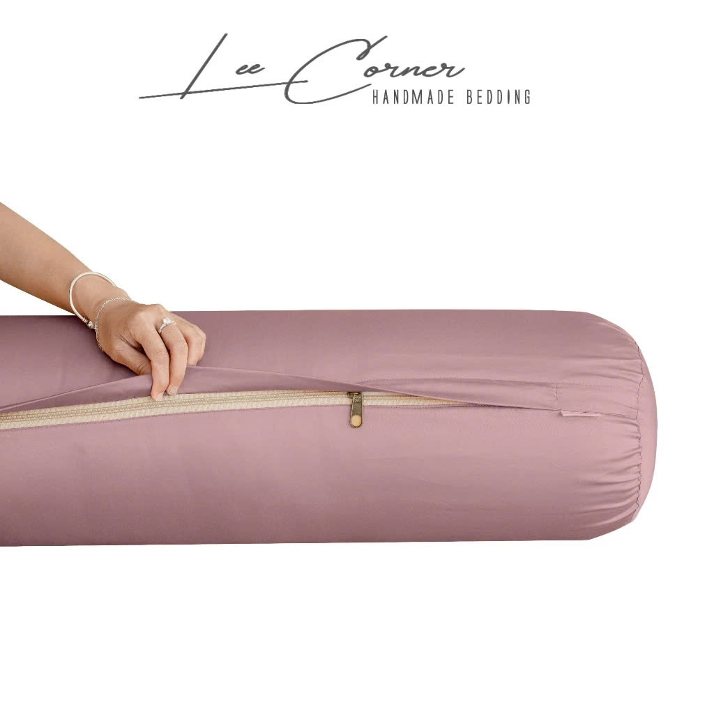 Vỏ Gối Ôm Lụa Tencel 60s cao cấp LEE CORNER mầu trơn, mềm mịn đủ size 60x80cm, 70x100cm, 80x100cm