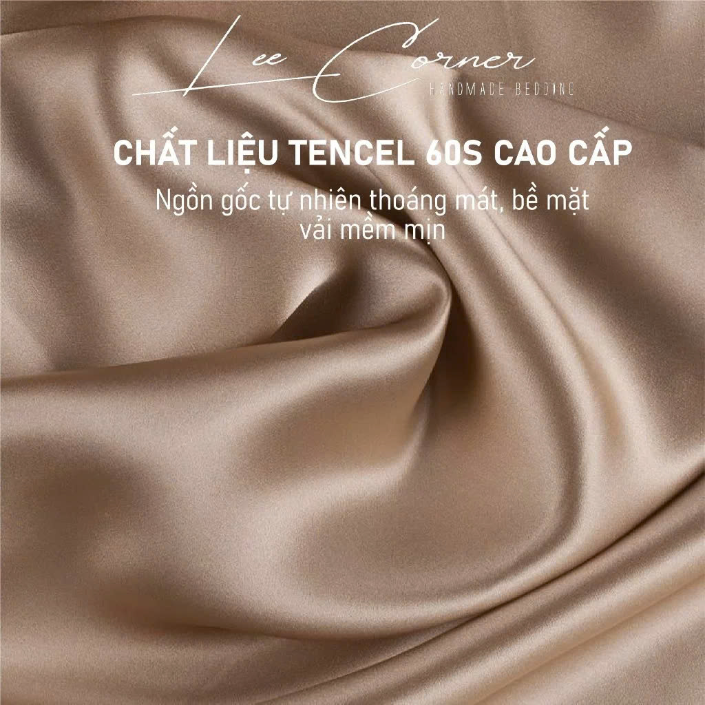 Ga giường Lụa Tencel 60s 1m6x2m LEE CORNER cao cấp, drap bo chun trải nệm 1m6 x 2m, ra bọc đệm mát lạnh (may theo yêu cầu)