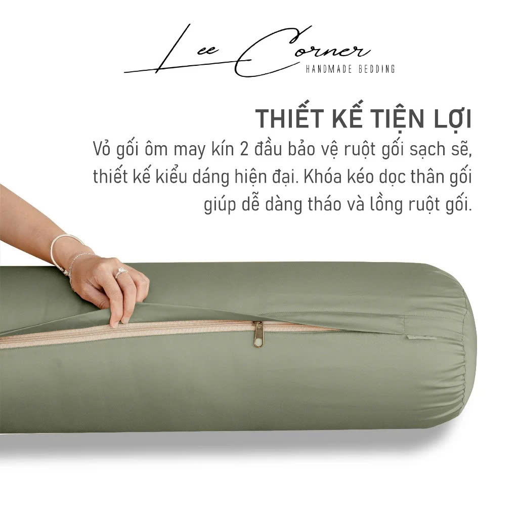 Copy of Vỏ Gối Nằm Lụa Tencel 60s Cao Cấp LEE CORNER, áo gối không khóa kéo 35x50 40x60 45x65 50x70 60x80cm (may theo yêu cầu)